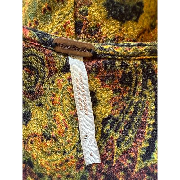 Free People Olivia Dress Fall Autumn Bohemian GardenGirl Rustic Luxury Retro 90s - Picture 12 of 14